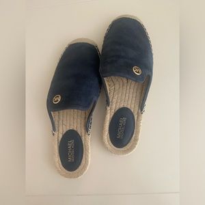 Navy blue suede / hemp Michael Kors espadrilles size 5